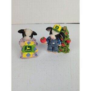 Enesco Mary Moo Moos 1999 John Deere Stitched With Love & You're My Favorite